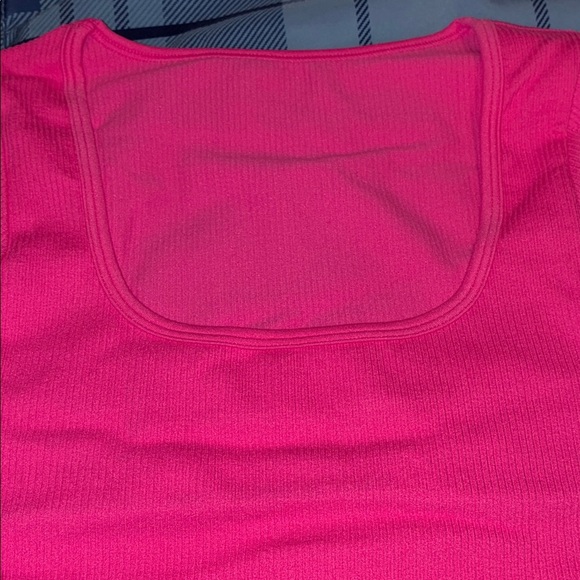 NWT OQQ 2 Piece Crop Tops Long Sleeve Square Neck Underscrubs Stretch Fitted - Picture 3 of 5